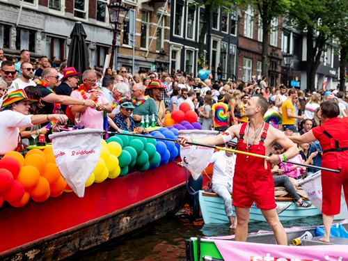 Aidsfonds. Pride Canal Parade Amsterdam 2019